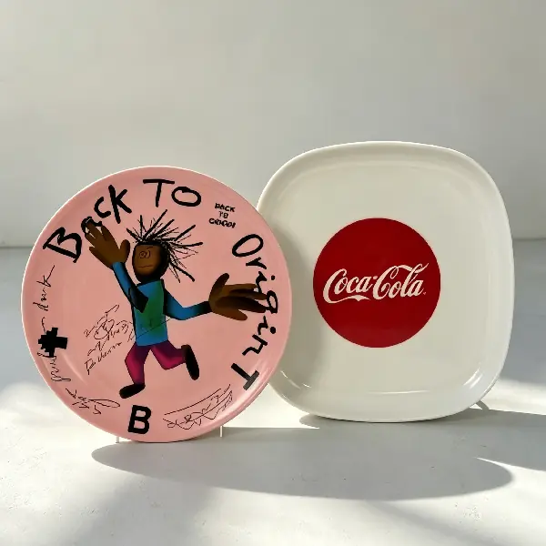 Custom eco-friendly full color printed bamboo fiber plates corporate anniversary gift with company logo