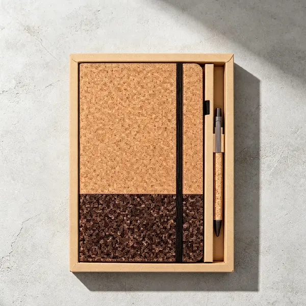 Eco-friendly material note book and pen set sustainable onboarding kits for remote employees