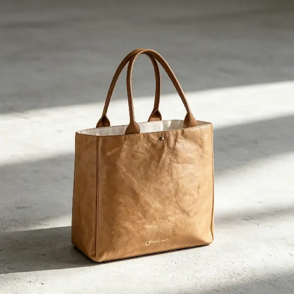 Waterproof Tyvek everyday tote bag with contrast handles for sustainable corporate event giveaways.