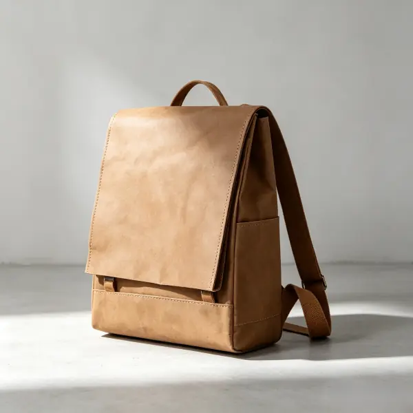 Clean cut kraft washable paper flap backpack for corporate gifting