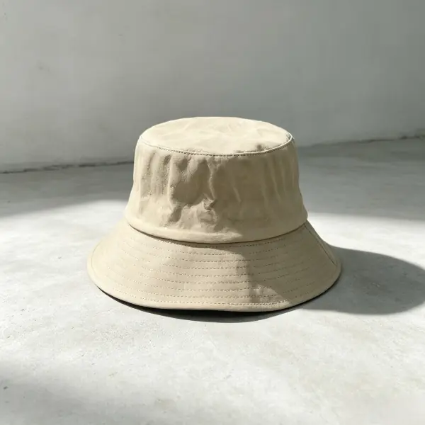Natural washable kraft paper bucket hat for outdoor lifestyle brands